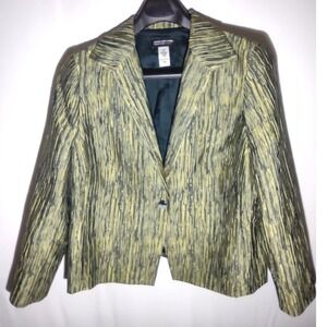 JONES NEW YORK COLLECTION WOMAN‎ Textured Metallic Jacquard Blazer Jacket 16W